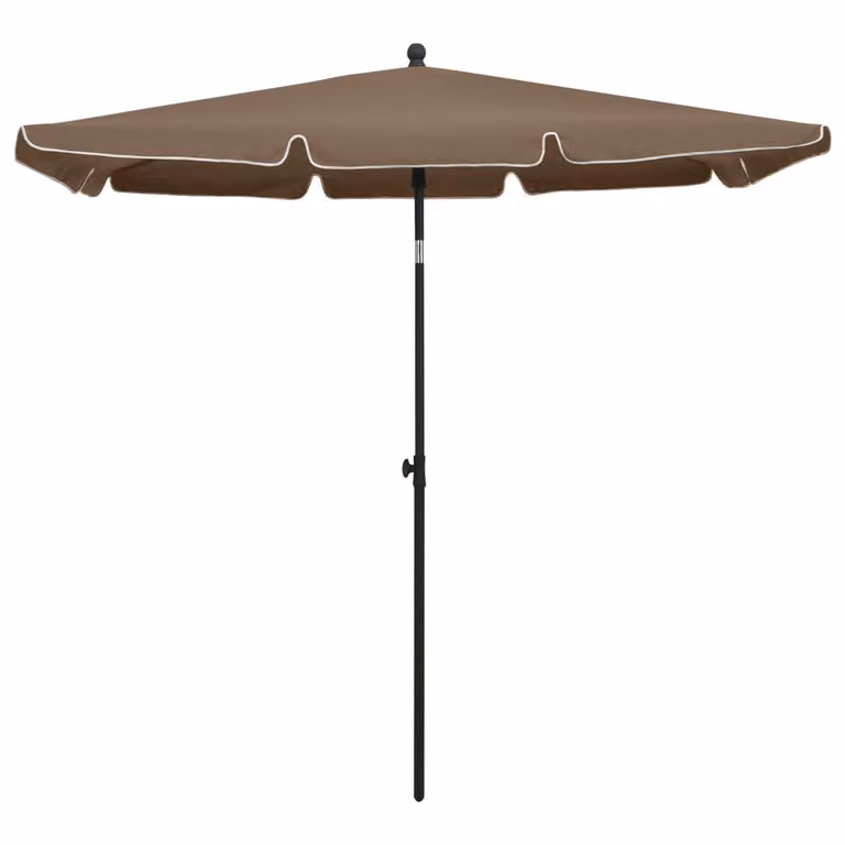 vidaXL Ombrellone con asta 210x140 cm Taupe