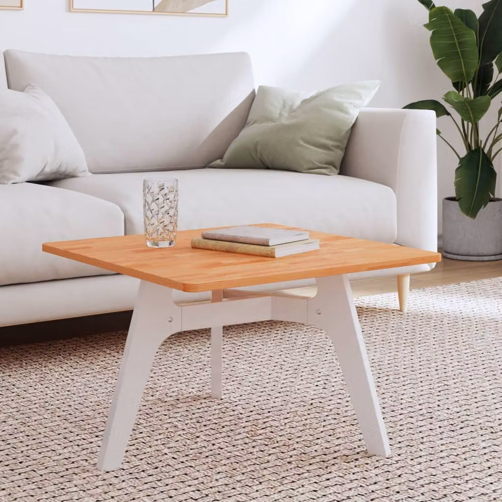 Piano per tavolo quadrato vidaXL in legno massello di faggio marrone, L 60 x P 60 x H 1,5 cm