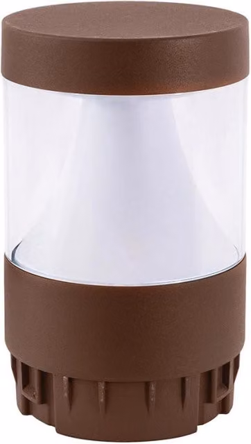 Paletto Luminoso Gealuce GES2391 in Alluminio Marrone con Modulo LED da 12W/16W/20W, IP65, Omnidirezionale per Giardino – 1