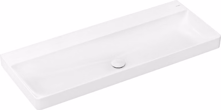 hansgrohe Xelu Q lavabo à poser, sans trop-plein, 1200x480mm, SmartClean, poli, avec vidage, 61045450, 61045450