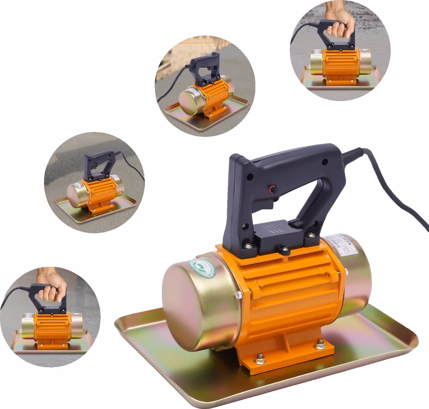 Compattatore elettrico per calcestruzzo, potenza motore 250W, velocità 3500 giri/min, design compatto