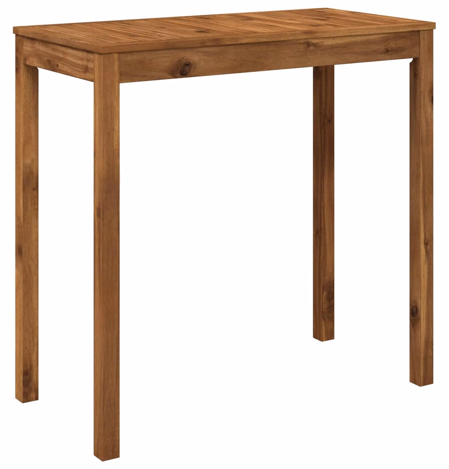 Tavolo da giardino in legno massello di acacia, naturale, dimensioni 108,5 x 55 x 105 cm