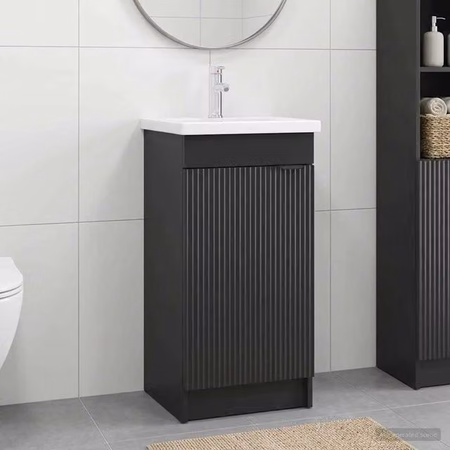 Mobile da bagno con lavabo Nero 42 x 40 x 84,5 cm 890085