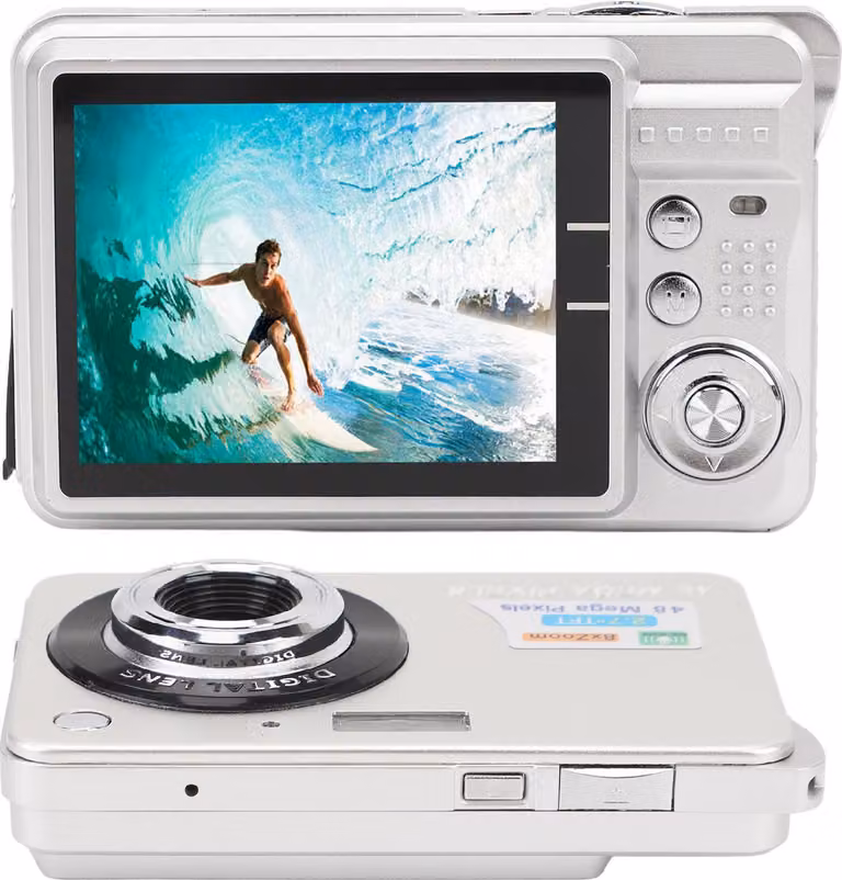Fotocamera digitale 48 MP, zoom 8x, schermo LCD TFT da 2,7 pollici, HD 1080P, torcia, video vlogging anti-vibrazioni con custodia da trasporto, cinturino da polso