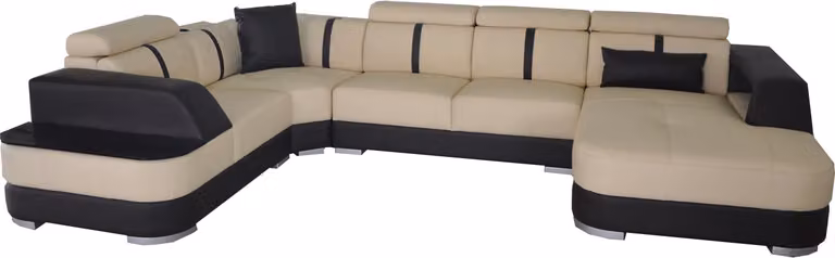 Eck Sofa Couch Polster Ecke Garnitur Leder Sofa Couchen Wohnlandschaft U-Form