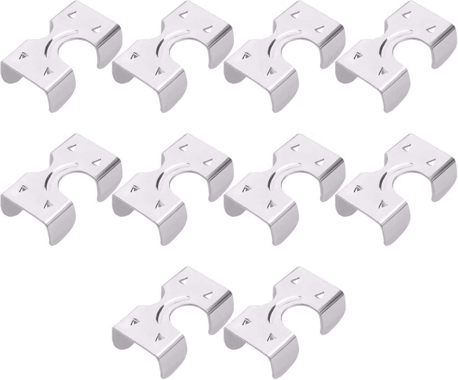 Morsetti a due forchette in acciaio inossidabile 304, dimensioni 40 x 22 mm, per cavi con diametro da 10 a 12 mm, adatti per uso interno ed esterno