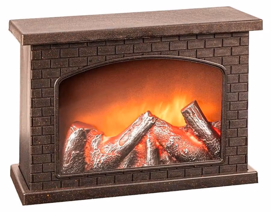 Camino decorativo a LED - Effetto fiamma realistico - 28 x 11,8 x 19,8 cm
