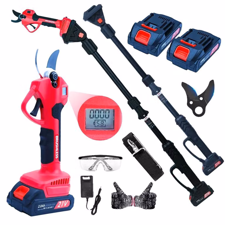 Tagliacapelli, motore brushless, potenza 300W, tensione 21V, capacità di taglio 15-25mm, testina di taglio regolabile a 180°