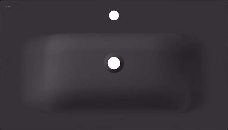 Mexen Vela lavabo da incasso 81 x 46,5 cm, nero opaco - 25238071