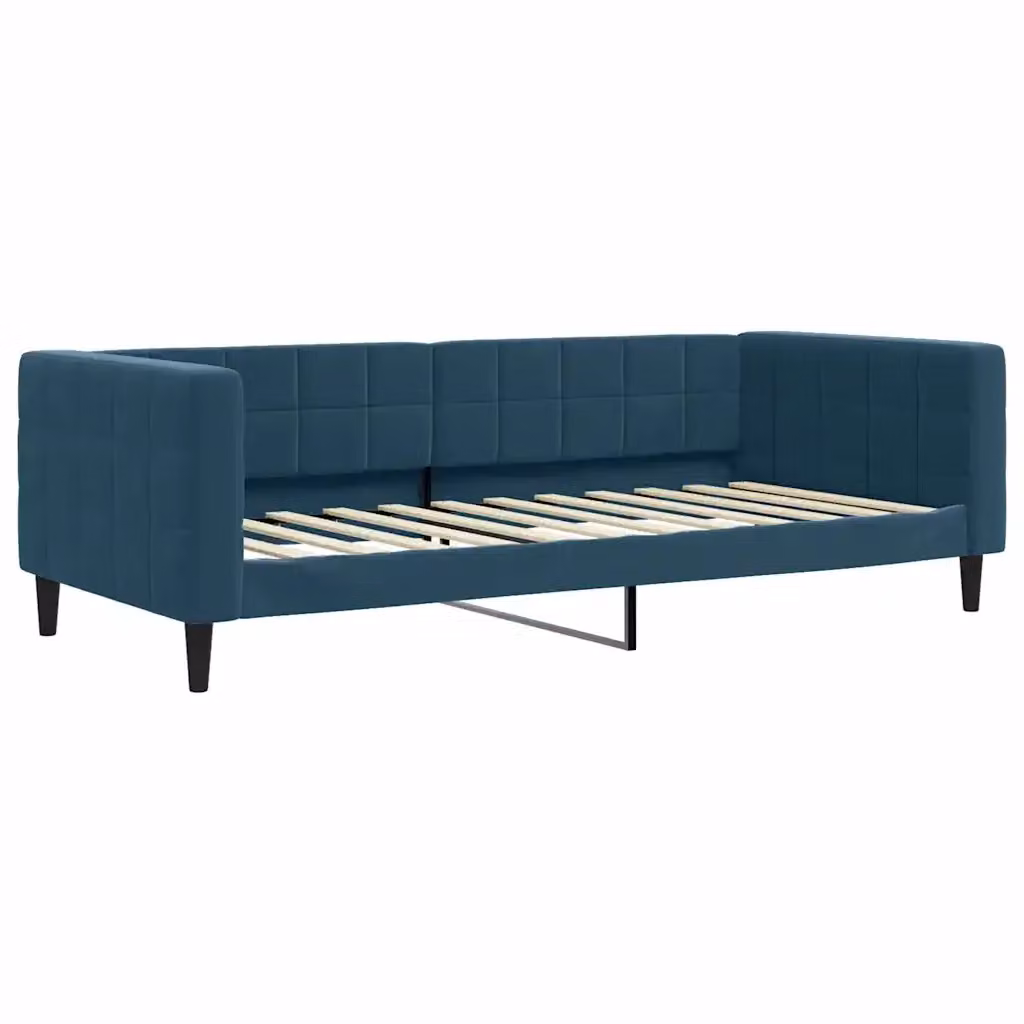 Letto da giorno blu in velluto vidaXL – 2