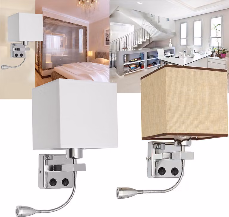 E27 Lampada da parete moderna a LED per corridoio, camera da letto, cameretta - Bianco