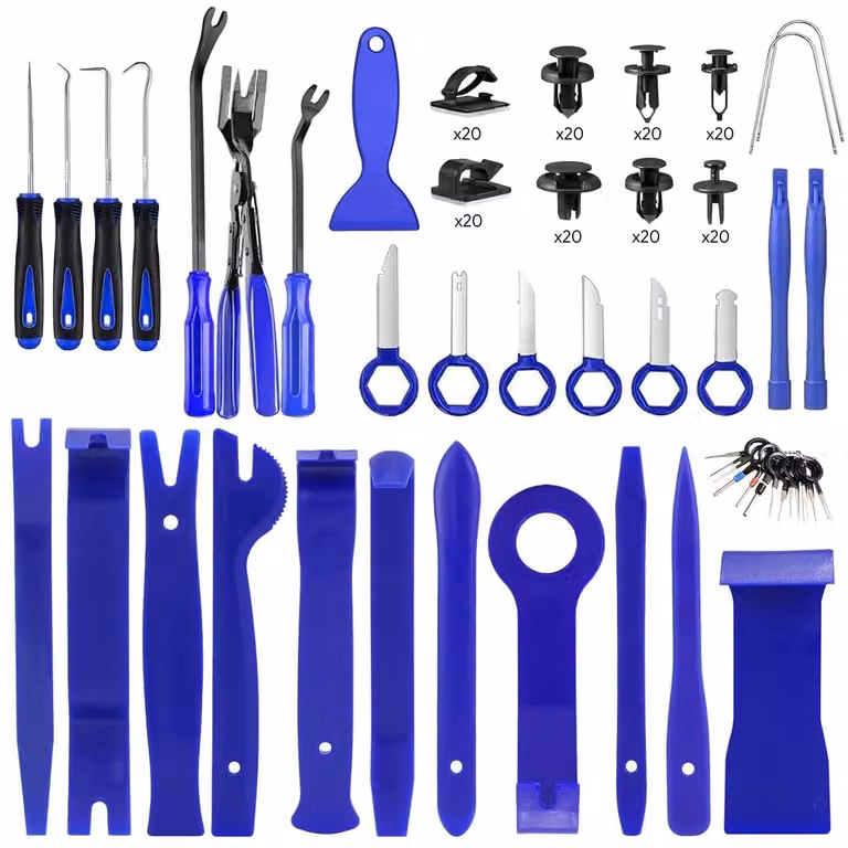 Kit di strumenti per lo smontaggio - 200 pezzi per l'interno dell'auto