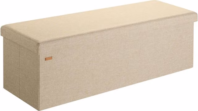 Panca pieghevole Casaria® in MDF color beige L: 115 cm, P: 38 cm, H: 38 cm