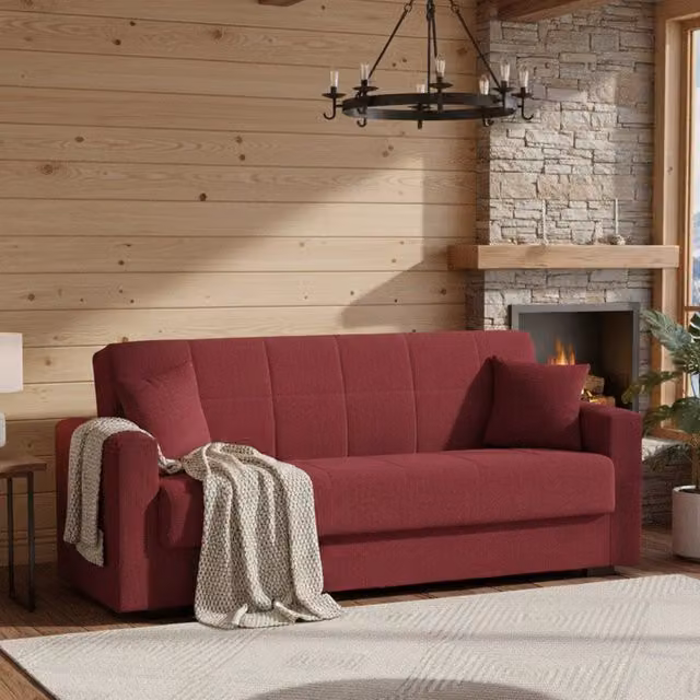 Divano letto 3 posti Ambrogino 80x87h cm, braccioli