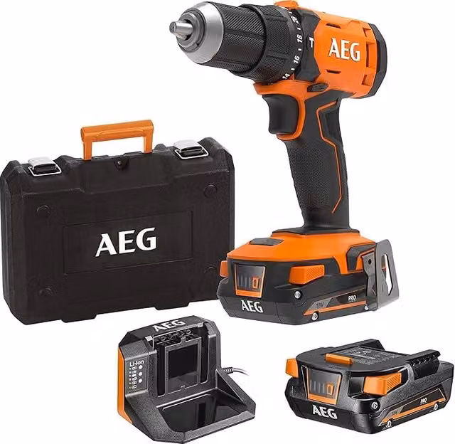 Trapano a percussione AEG BSB18G4-402C arancione con batteria ricaricabile