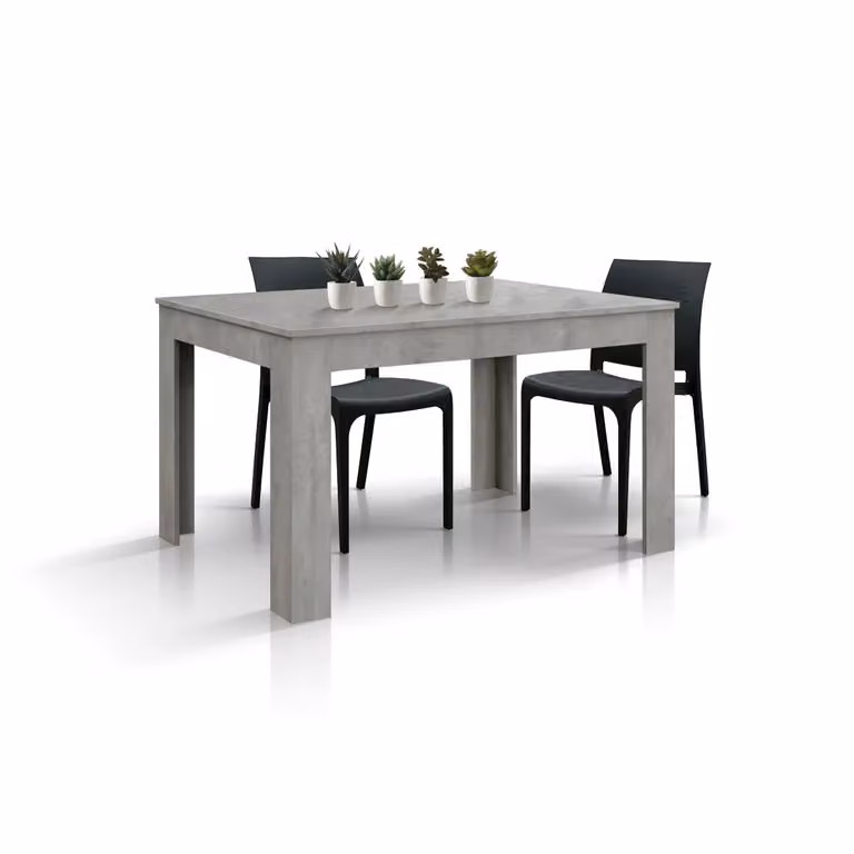 Tavolo LIPARI effetto cemento allungabile 120×80 cm – 170×80 cm