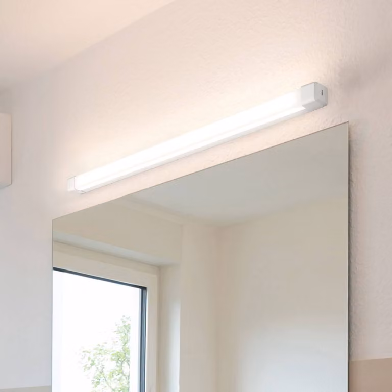BEGA Applique da parete Baleva, Bianco / Opale, Bagno, Plastica, Moderno, Applique