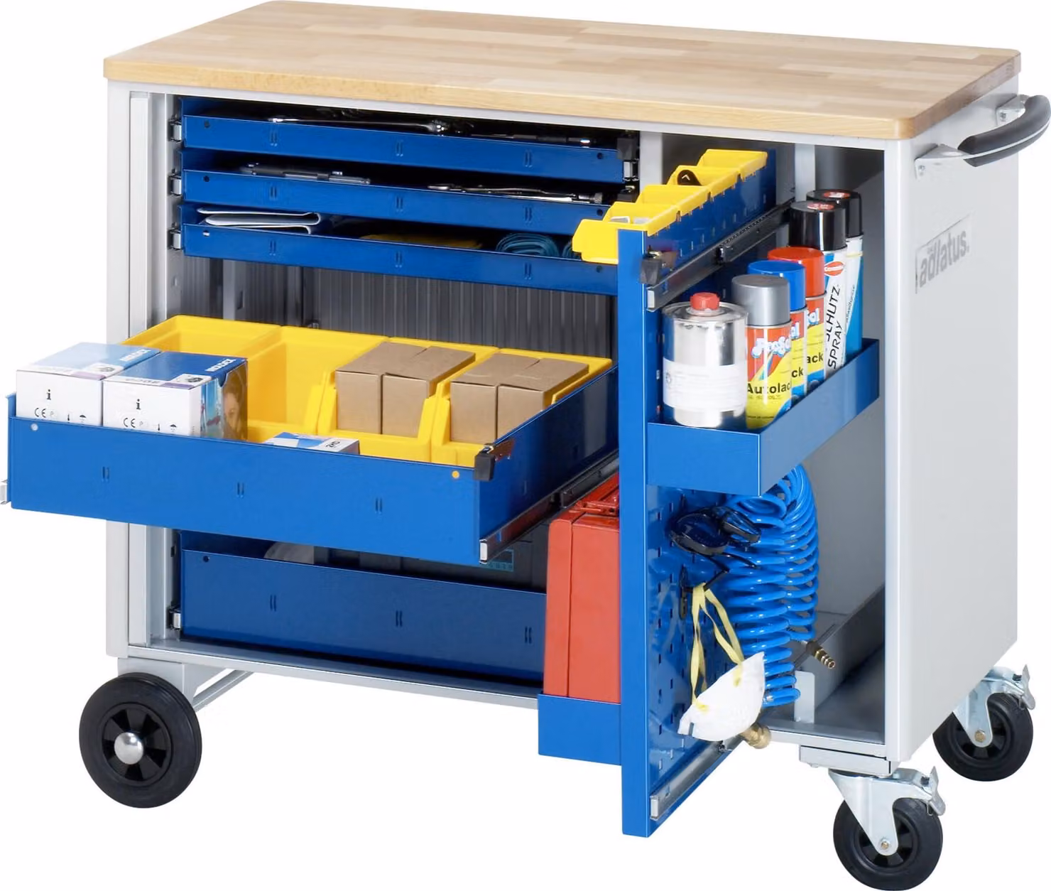 Carrello da officina B1000 BP 5SL 1LW grigio/blu