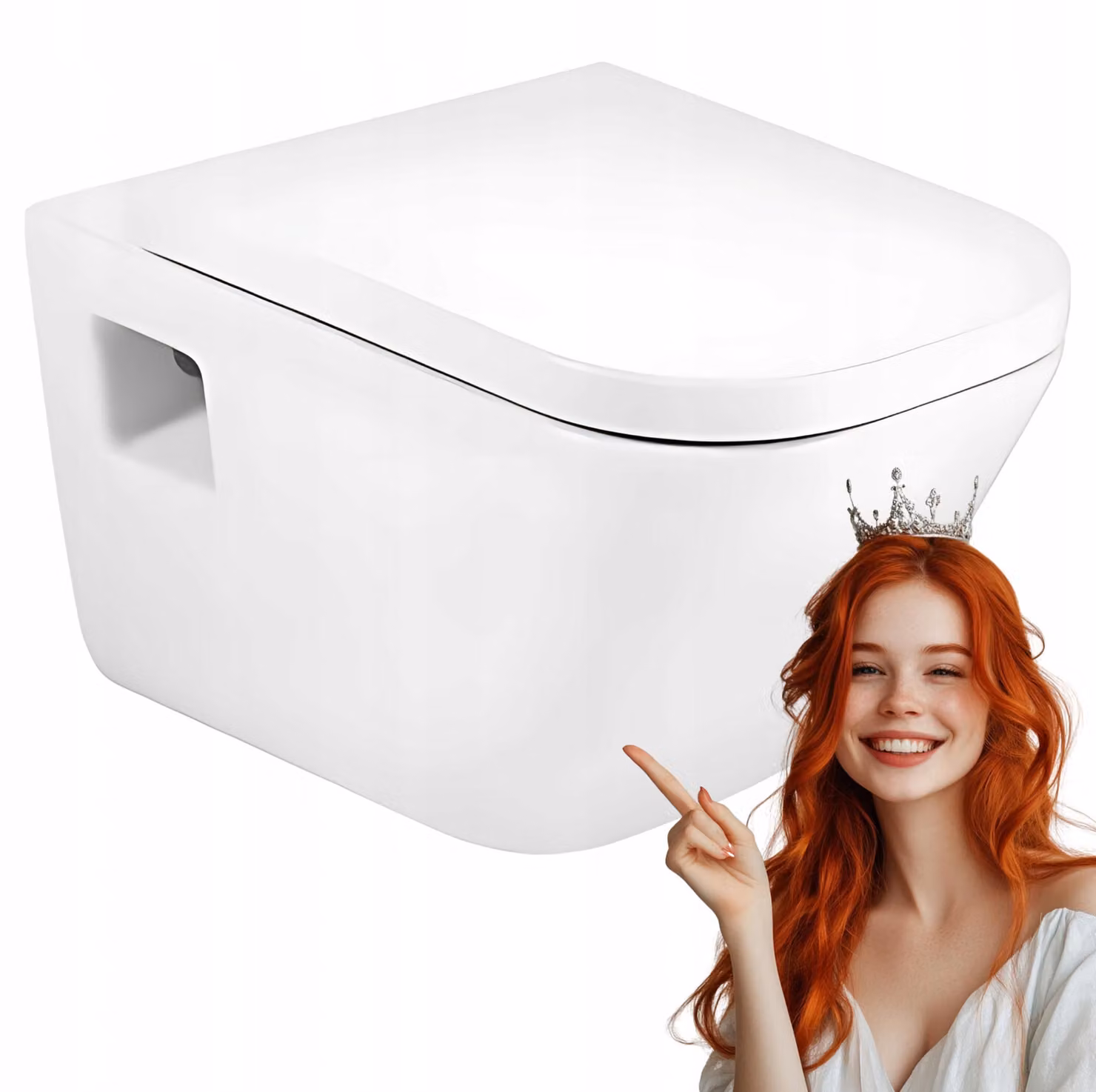 Sedile WC Ramm compatibile con Roca Gap (space) , realizzato in duroplast antibatterico, con cerniera metallica, antibatterico