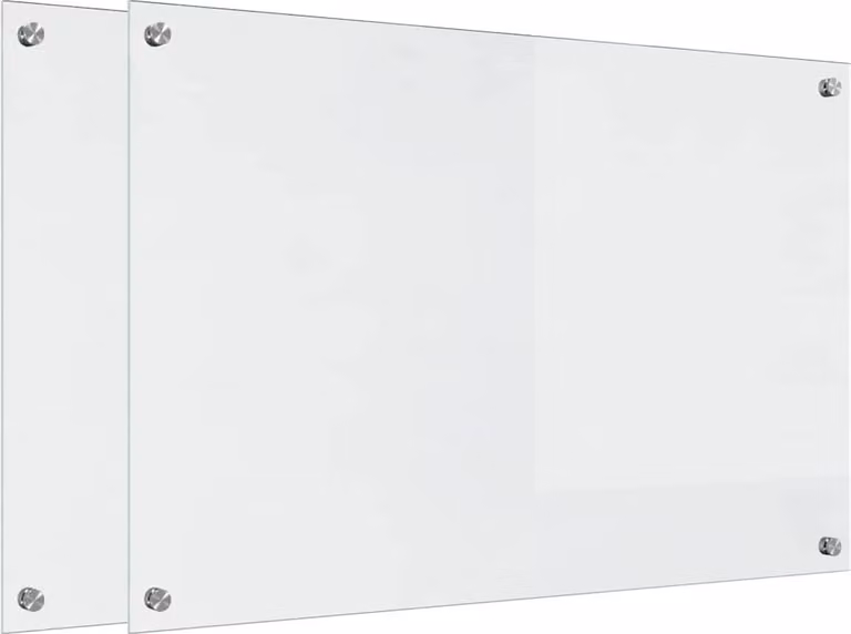 Schienale da cucina 2 pcs Trasparente 90 x 60 cm