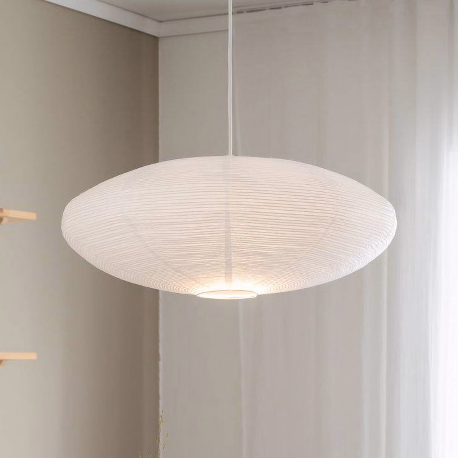 PR Home Lampada a sospensione Yuni, dimmerabile, Bianco / Opale, Soggiorno / Sala da pranzo, Carta / Lunolit / Lunopal, Scandinavo, Lampada a sospensione