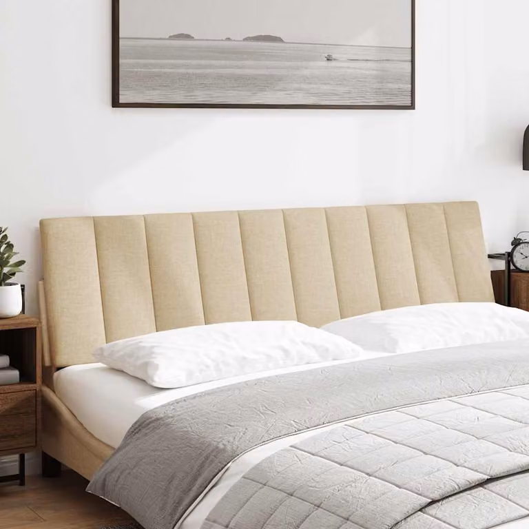 vidaXL Cuscino Testiera Hanko Crema 180 cm in Tessuto