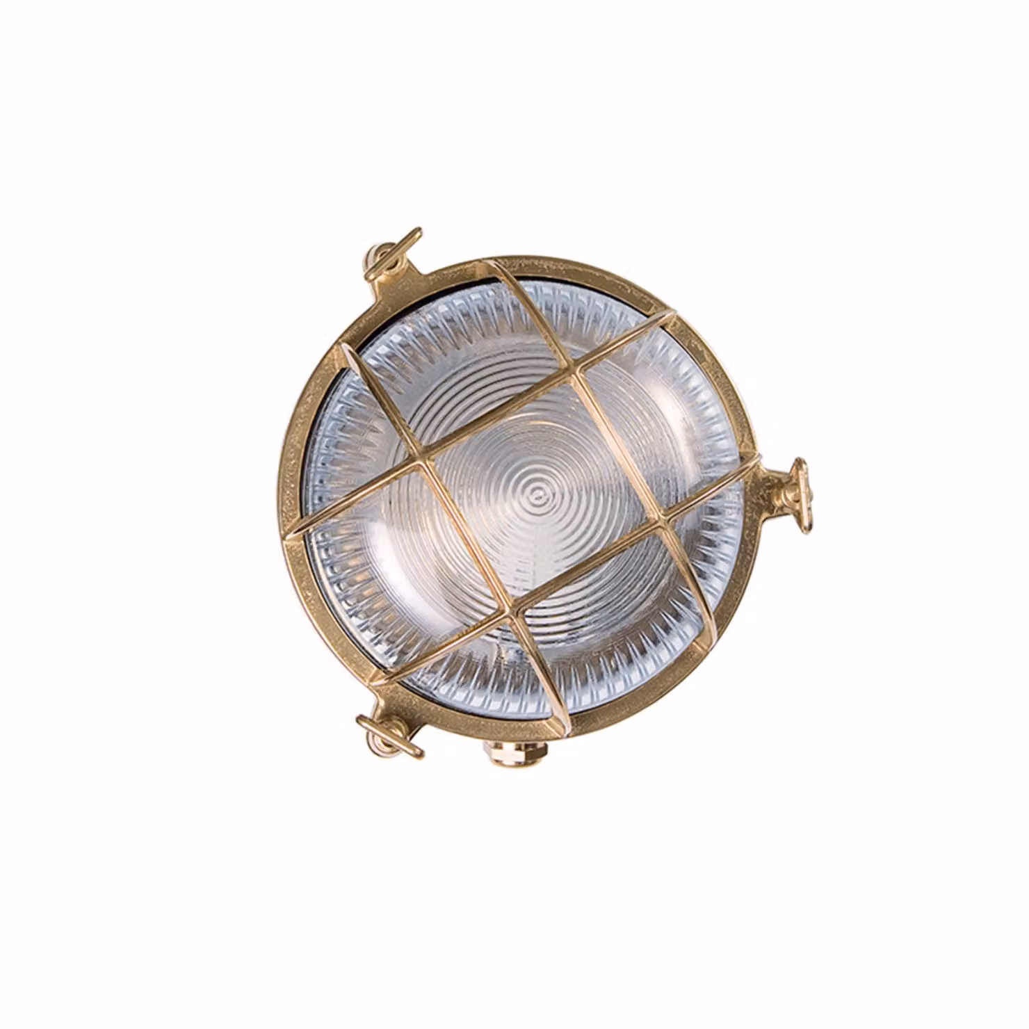 Moretti Luce Applique esterni Tortuga ottone, vetro trasparente, Ottone / Oro, Ottone, Marittimo