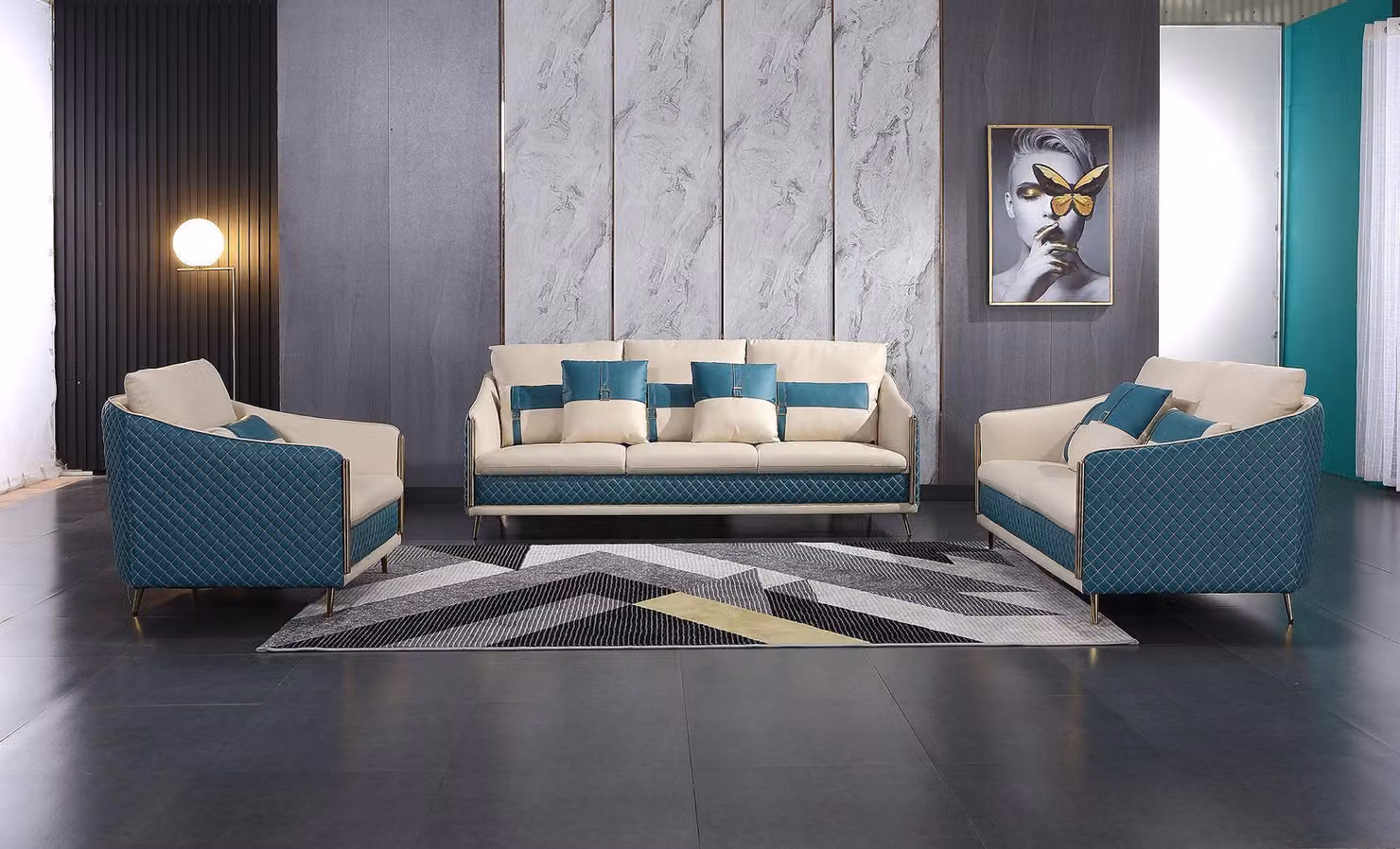 Designer Sofagarnitur Sofa Couch Polster Garnituren Sofas Exklusive Ledercouch