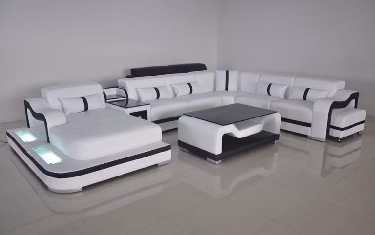 Design Modern Sofa Couch Ecksofa Polster Wohnlandschaft U-Form