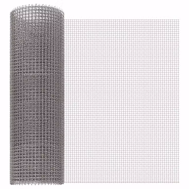 Rete per schermatura vidaXL in acciaio inossidabile Argento L: 500 cm, H: 40 cm