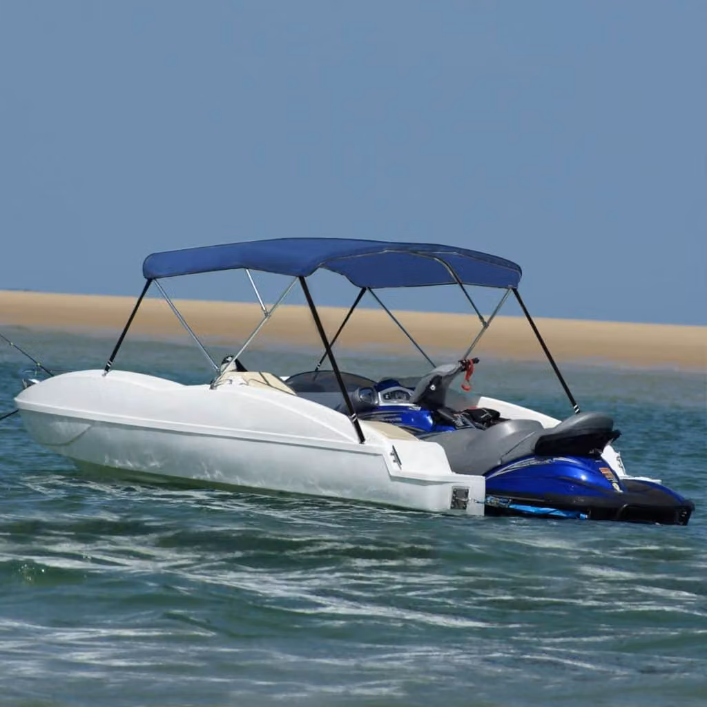 vidaXL 3-Bow Bimini Top Blu 183x196x137 cm