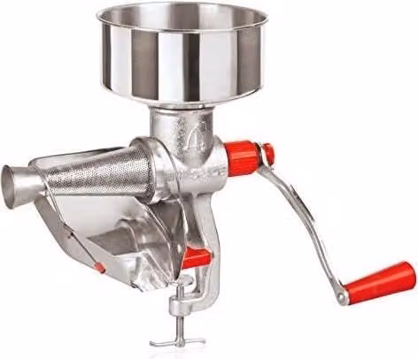 Spremipomodoro Manuale Tre Spade F10000-II Deluxe in Ghisa Stagnata e Acciaio Inox Colore Argento