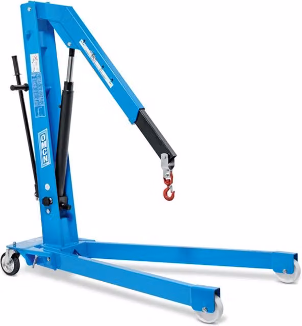 Gru idraulica a carrello pieghevole OMCN GP05/DE blu in metallo con capacità 500kg