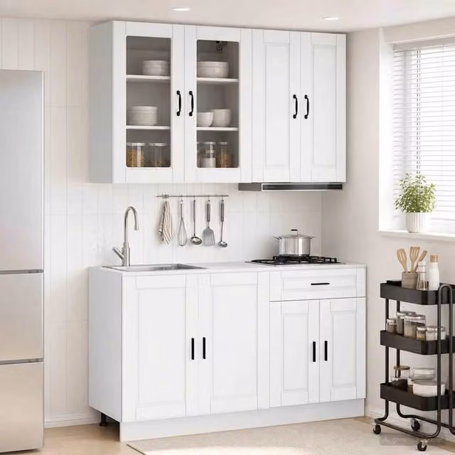 Unità Cucina PORTO 4 pz Bianco Legno ingegnerizzato 3438335