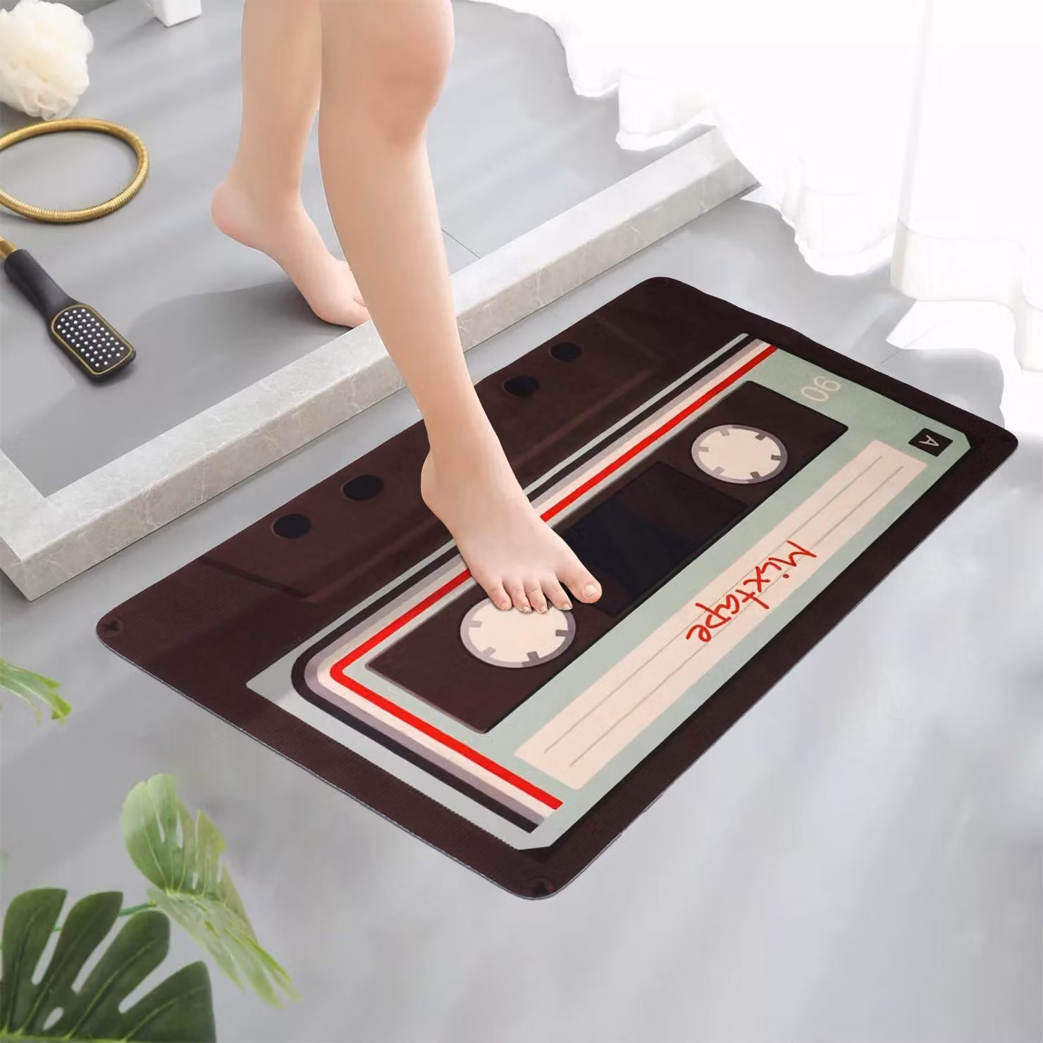 Solidchoice - Tappeto vintage per cassette, assorbente e antiscivolo