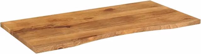 Piano per scrivania in legno di mango massello grezzo marrone con bordo arrotondato vidaXL L 140 cm, P 60 cm, H 2,5 cm