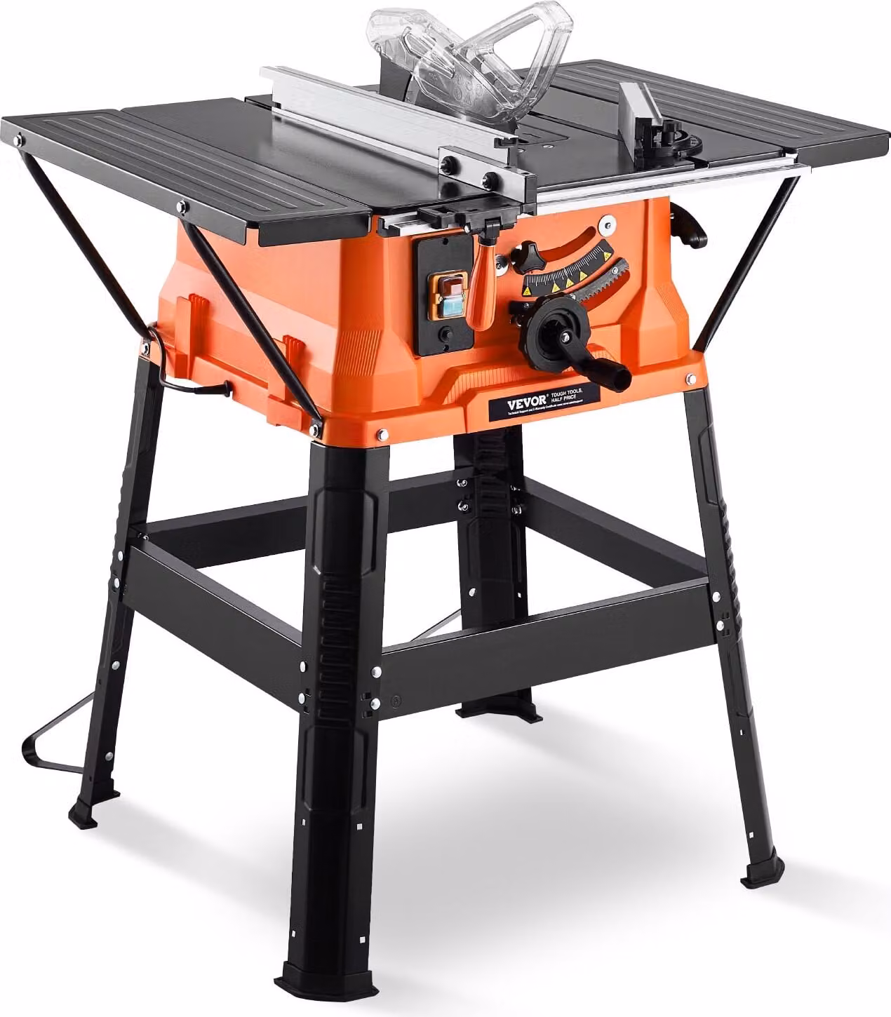 Sega circolare da banco con supporto, sega circolare da banco compatta e portatile con 1800 W, diametro esterno della lama di 254 mm, capacità di taglio massima di 200 mm, velocità di taglio di 4800 giri al minuto, con lama a 24 denti, per la lavorazione