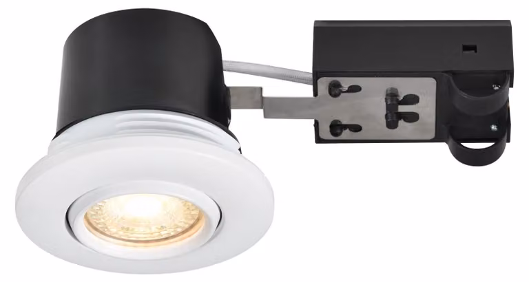 NORDLUX Umberto IP44 faretto LED inclinabile e dimmerabile, variante: Ø 96 x 80 mm, GU10, bianco