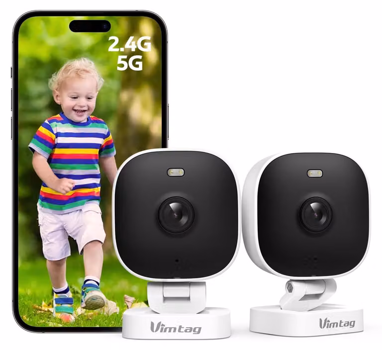 2 telecamere di sicurezza per esterni, con Wi-Fi a 5 GHz e visione notturna a colori. (Quantità: 2)