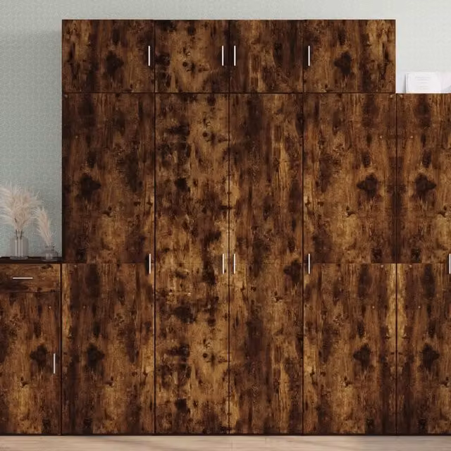 Credenza Rovere Fumo 80x42,5x185 cm in Legno Ingegnerizzato 3281438