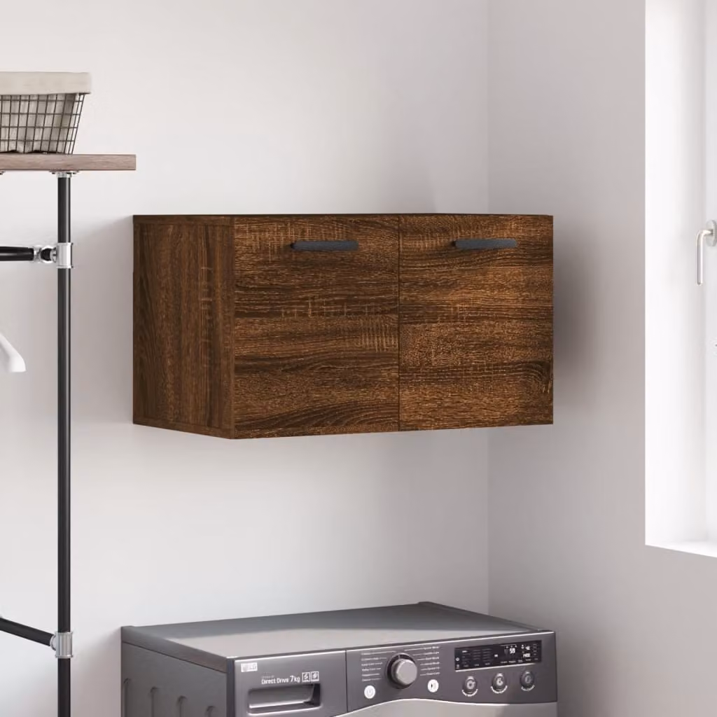 Mobile a parete vidaXL in legno Rovere Marrone L: 60 cm, P: 36,5 cm, H: 35 cm