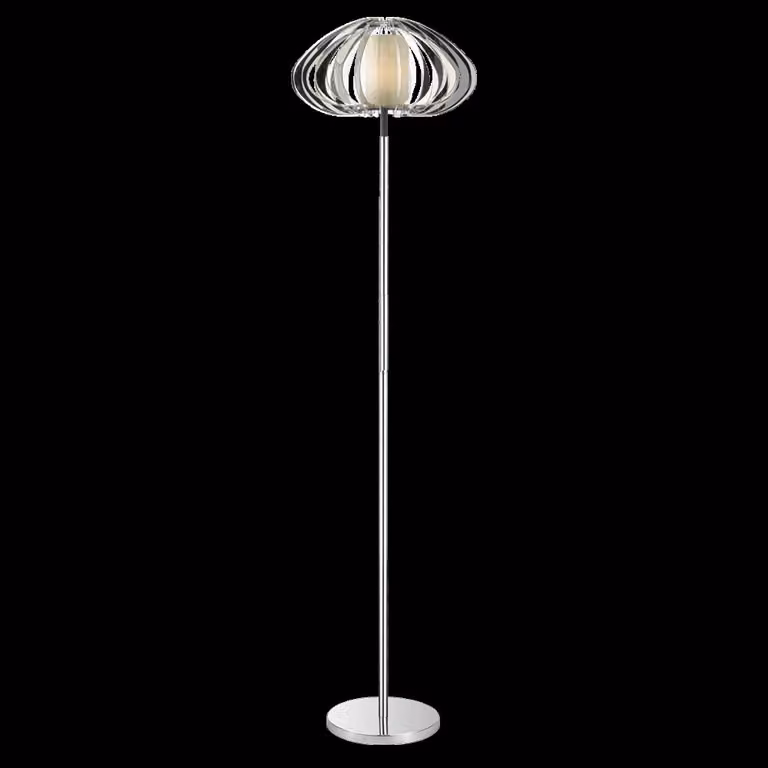 Lampada da terra SENZA 1xE27/40W Ø 40cm nero/cromo/bianco