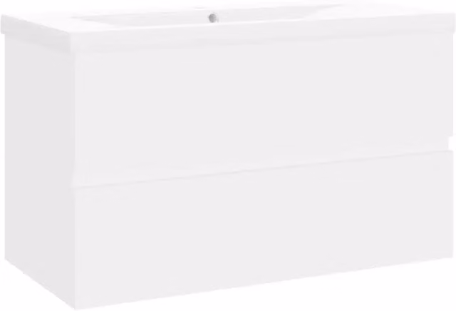 Mobile con Lavabo | Armadio Lavabo Integrato Bianco in Legno Multistrato