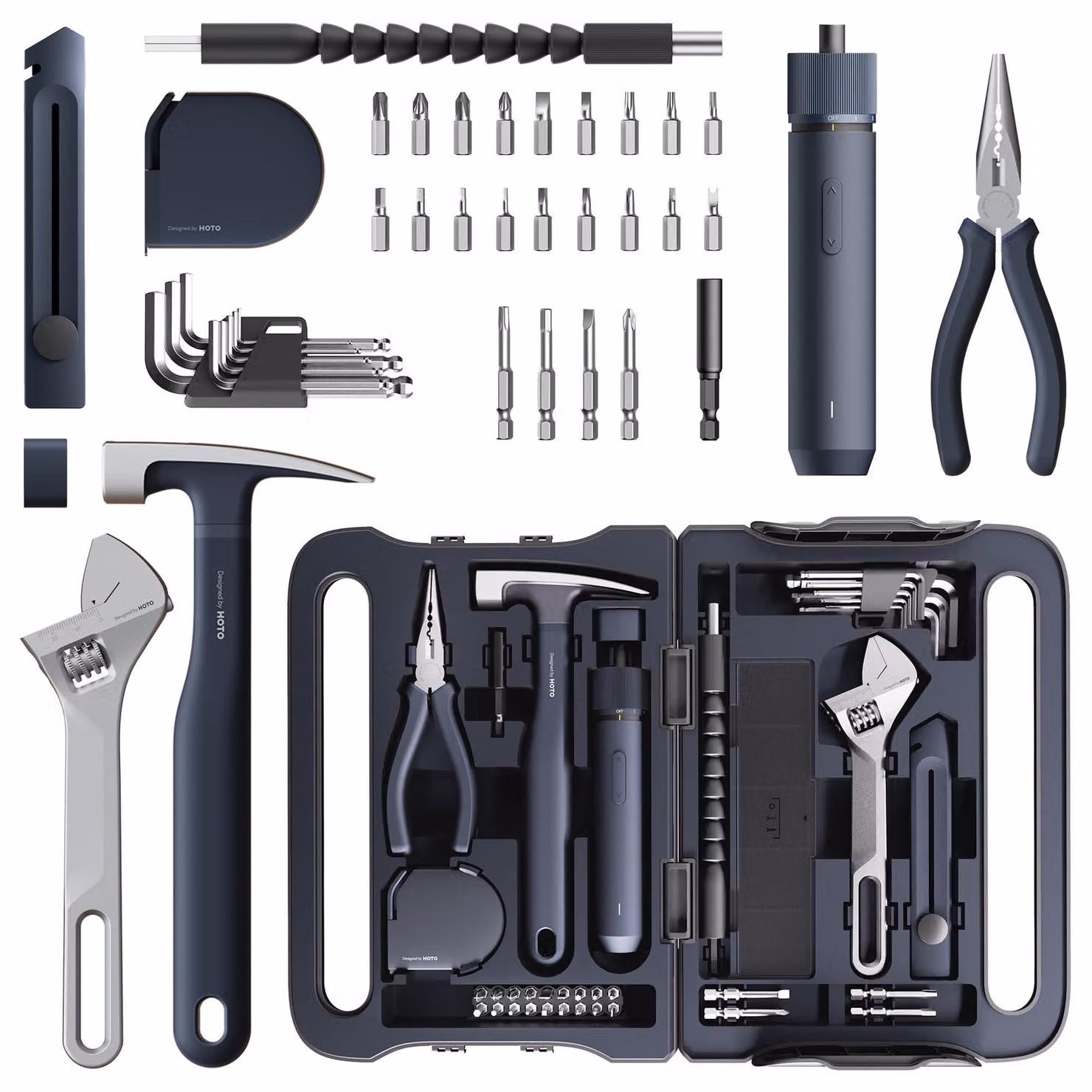 Kit di 40 pezzi con avvitatore elettrico intelligente e 26 accessori