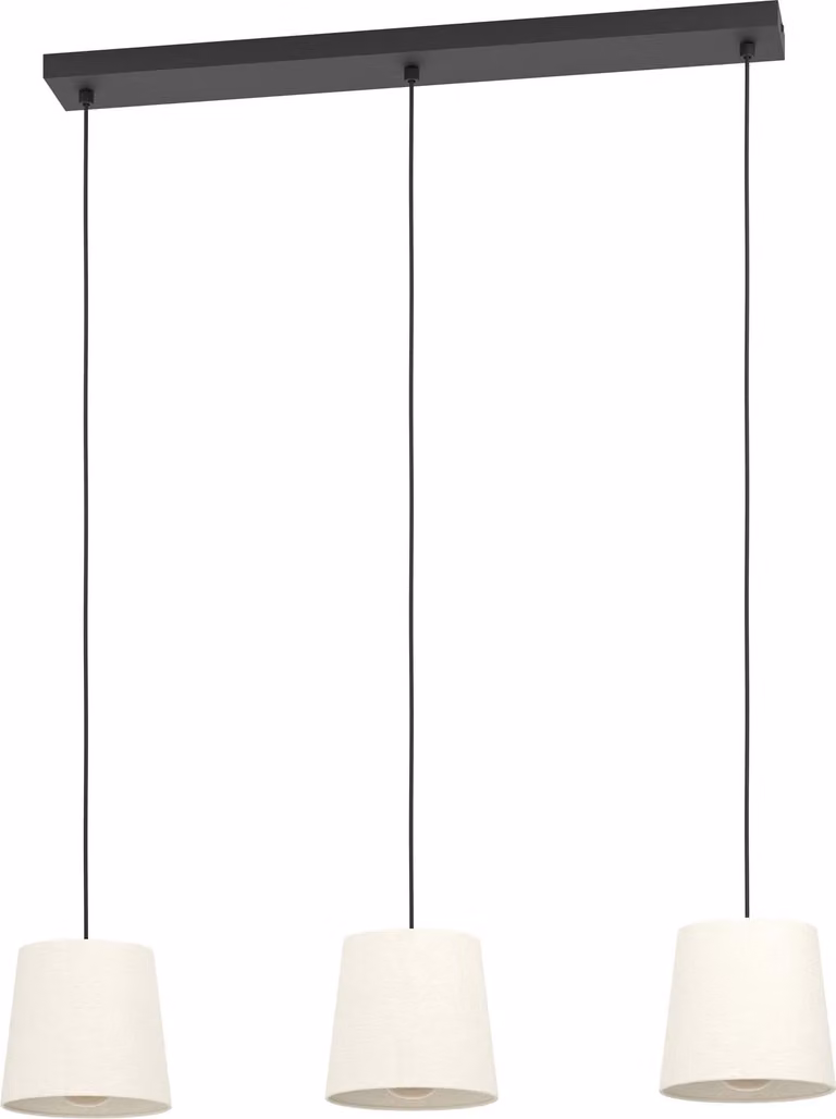 Lampadario Eglo 901263 FEBRES 3x E27 60 W nero/bianco