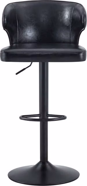 Set di 2 sgabelli da bar ergonomici con schienale, altezze regolabili e rotazione a 360°, base larga e poggiapiedi per cucina e bar
