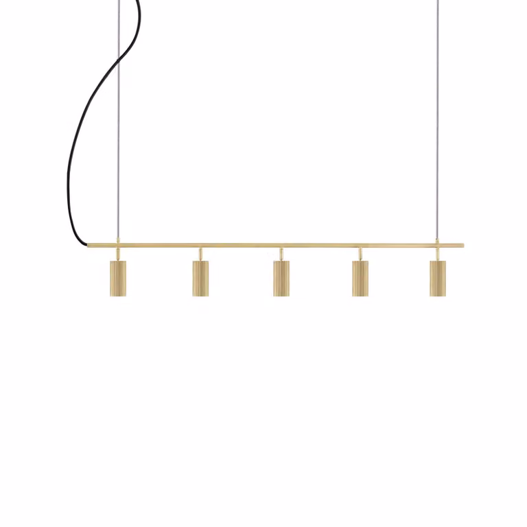 Globen Lighting Lampada a sospensione Hubble 5, dimmerabile, Ottone / Oro, Soggiorno / Sala da pranzo, Metallo, Scandinavo, Lampada a sospensione