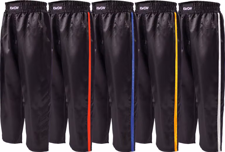 Pantaloni in raso nero/oro 110