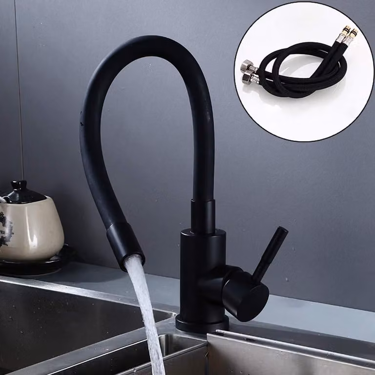 Solidchoice - Rubinetto da cucina girevole a 360° con aeratore e sistema di risparmio idrico