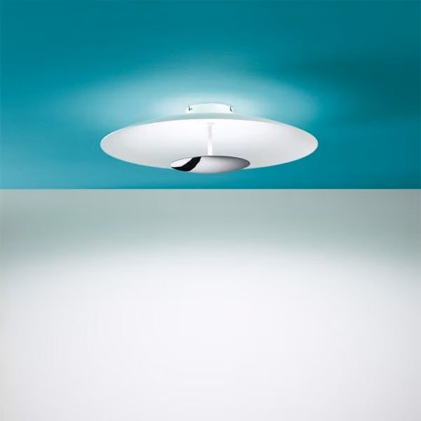 Linea Light Horizon Plafoniera LED Moderna in Metallo Bianco e Oro/Ottone